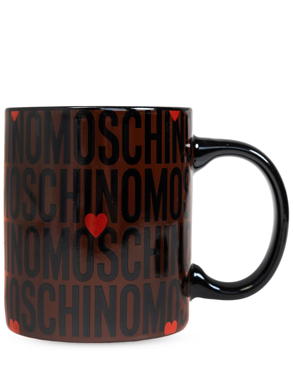 Moschino 提花logo马克杯 - 褐色