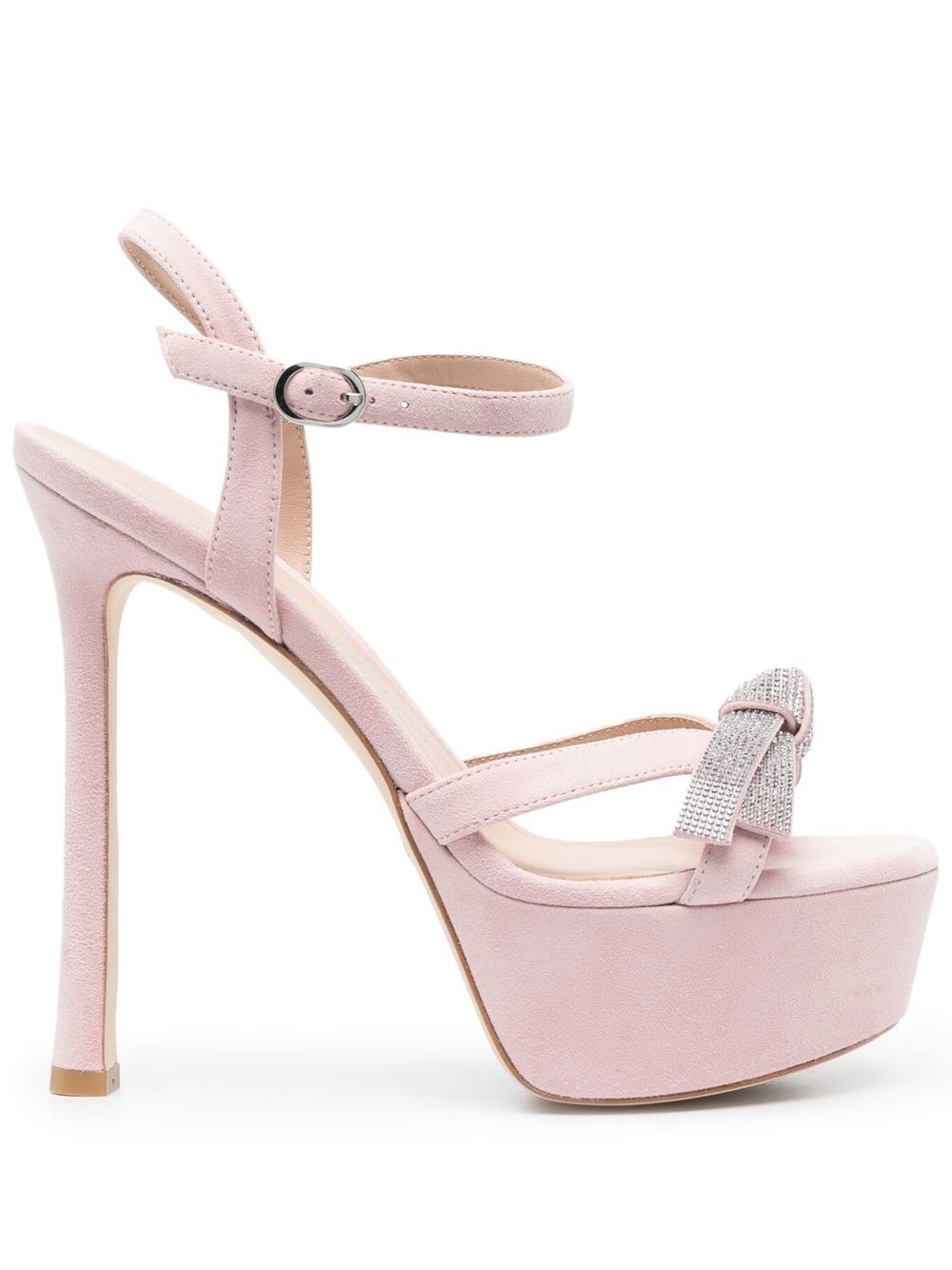 Stuart Weitzman SW Mega Bow 高跟凉鞋 - 粉色