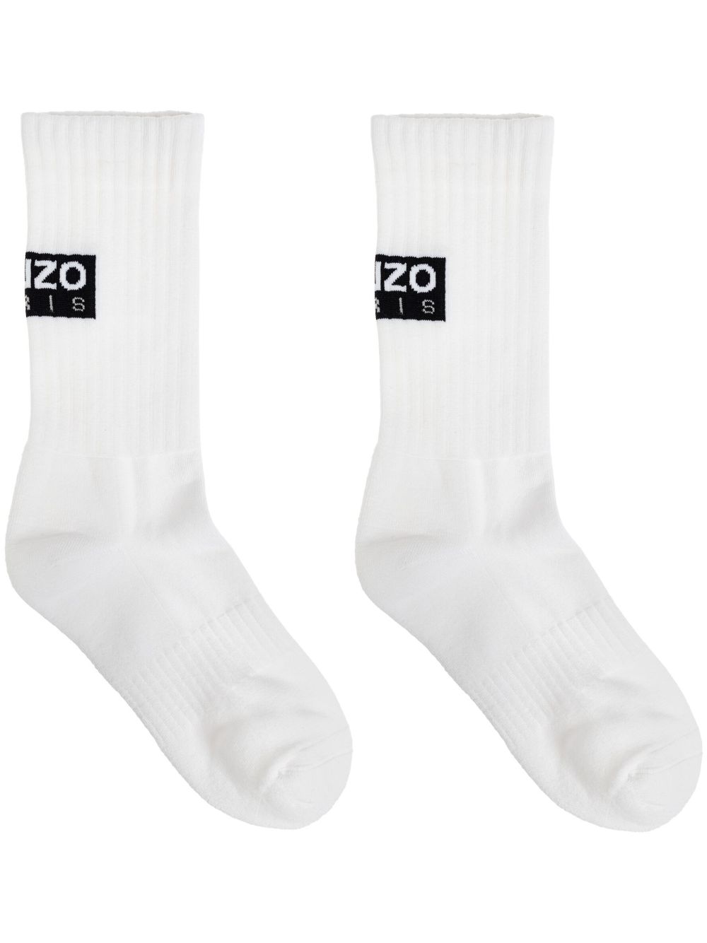 Kenzo logo针织袜 - 白色