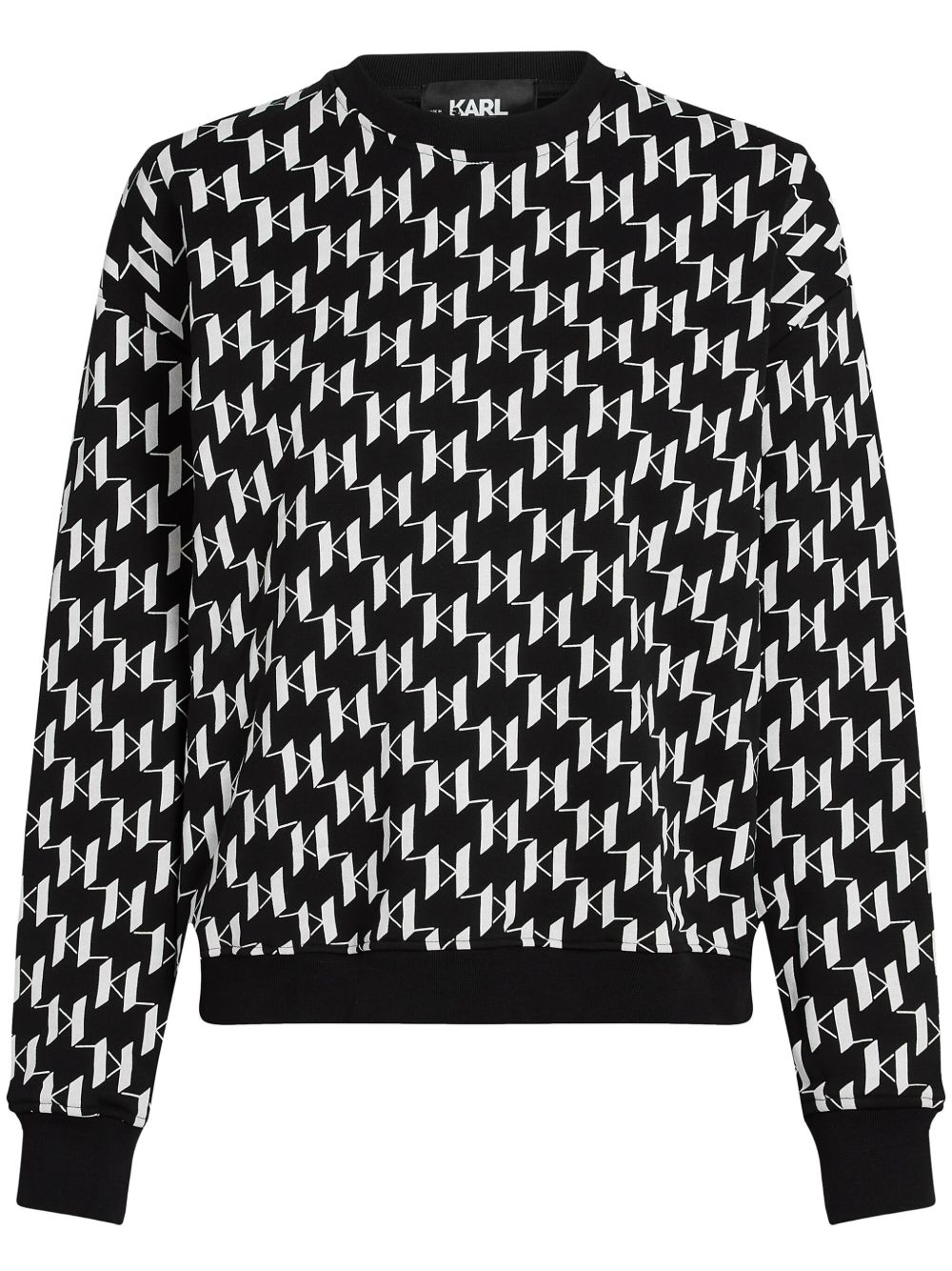 Karl Lagerfeld Monogram Aop 卫衣 - 白色