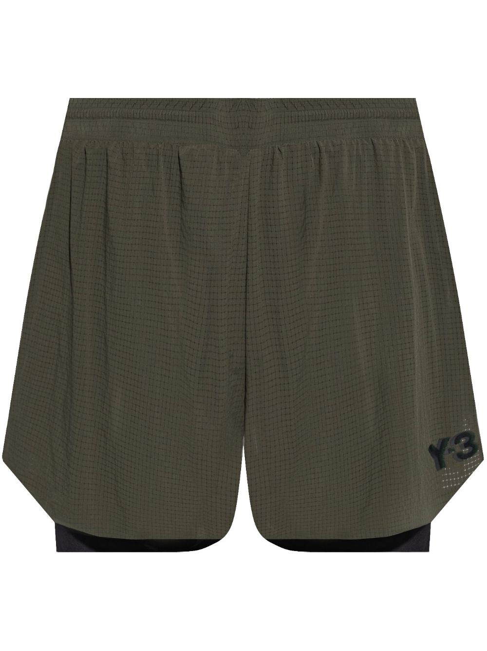 Y-3 logo运动短裤 - 绿色