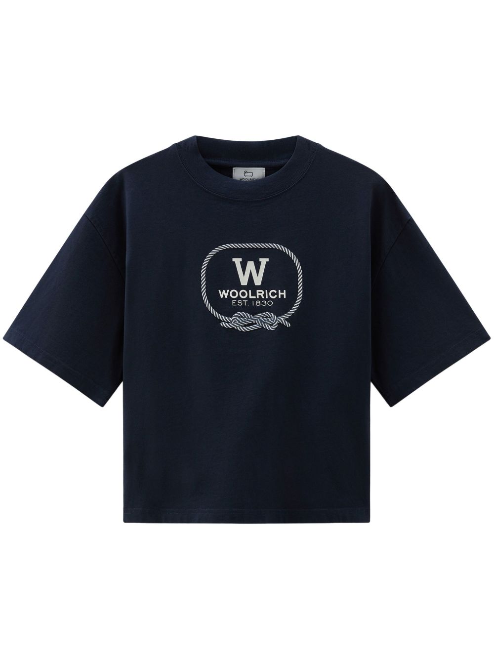Woolrich logo印花棉T恤 - 蓝色
