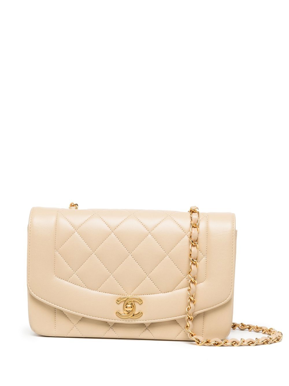 CHANEL Pre-Owned Diana 小号单肩包（1994-1996年典藏款） - 黄色