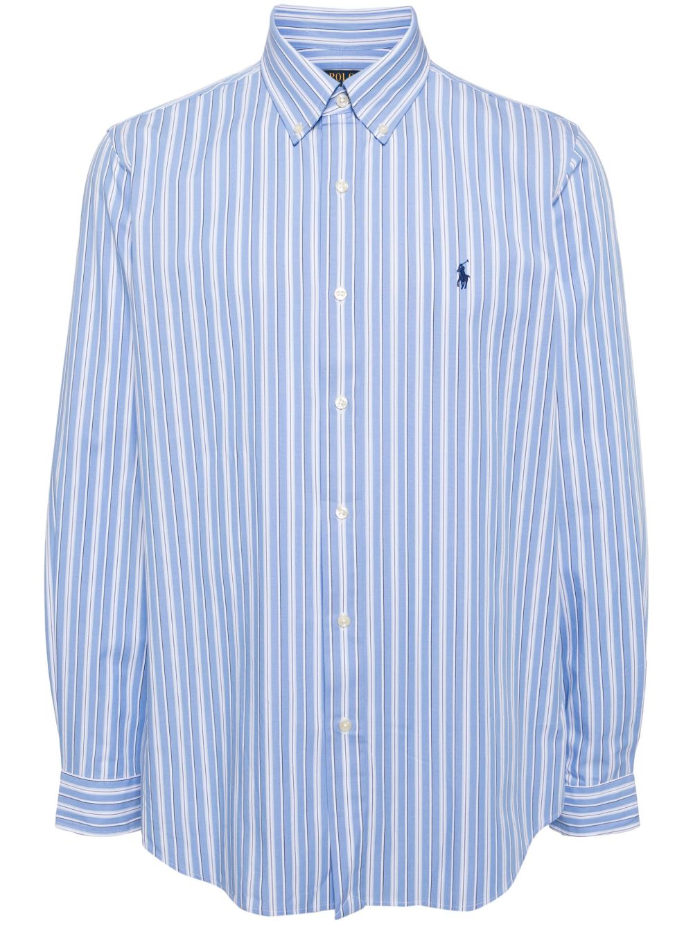 Polo Ralph Lauren 条纹长袖衬衫 - 蓝色