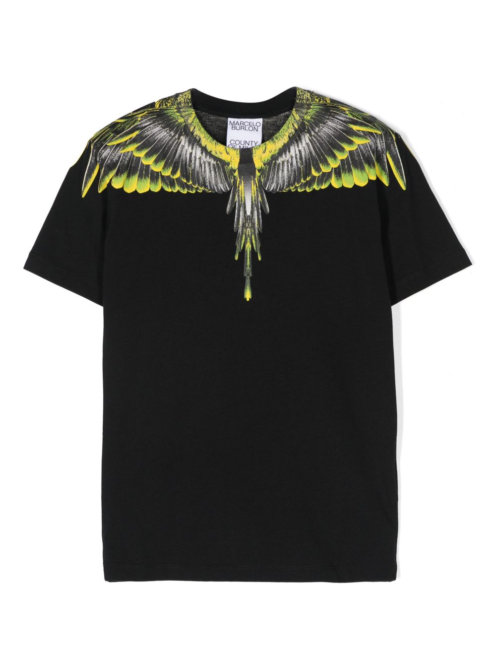 Marcelo Burlon County Of Milan Kids 翅膀印花T恤 - 黑色