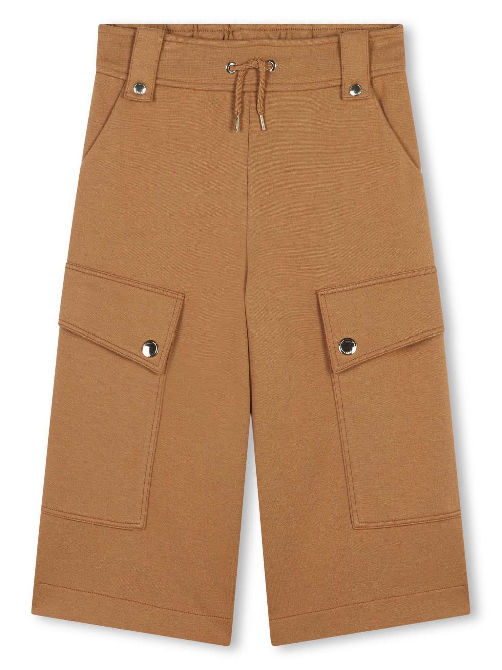 Chloé Kids 阔腿工装长裤 - 褐色