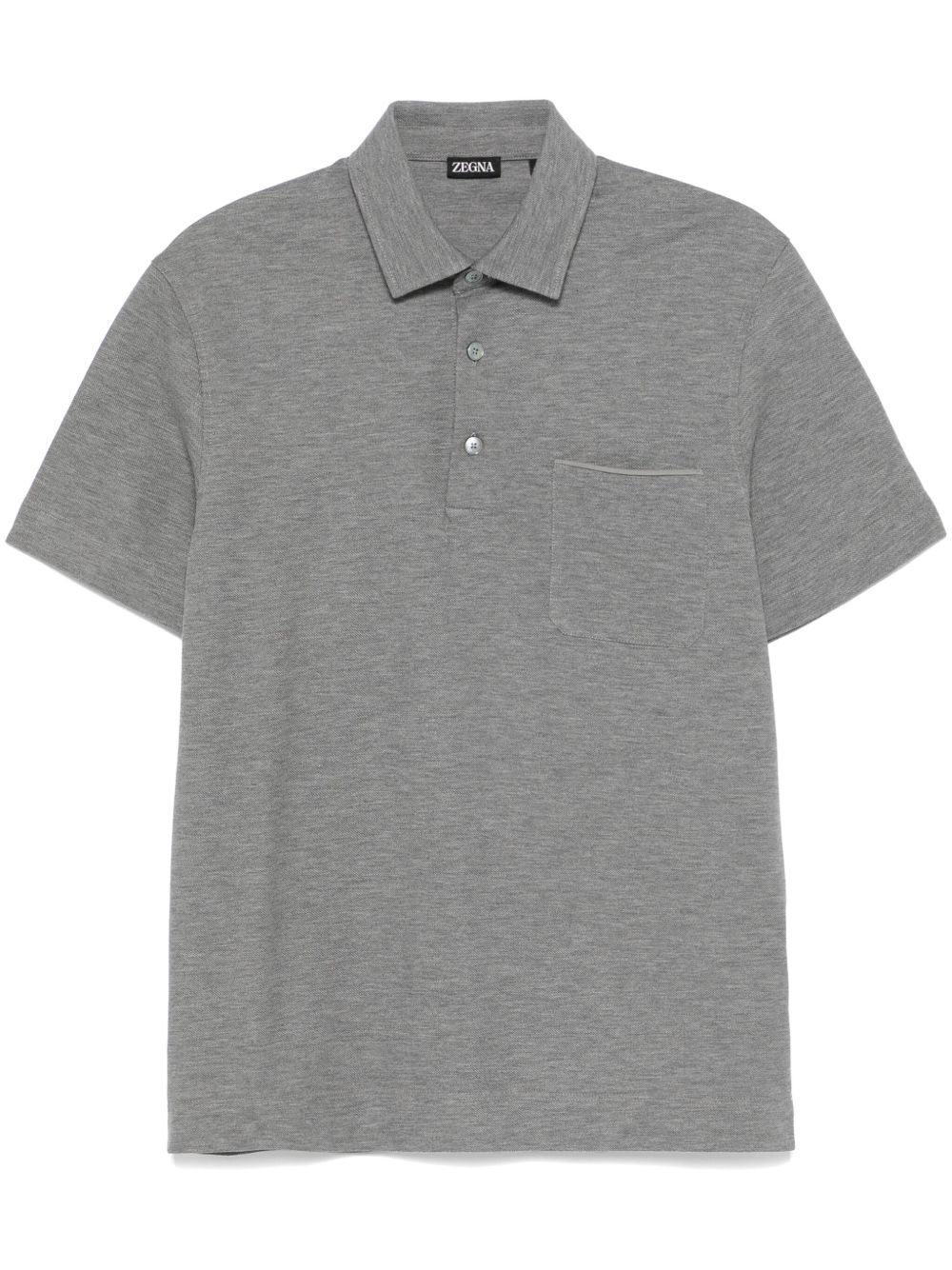 Zegna 棉polo衫 - 灰色
