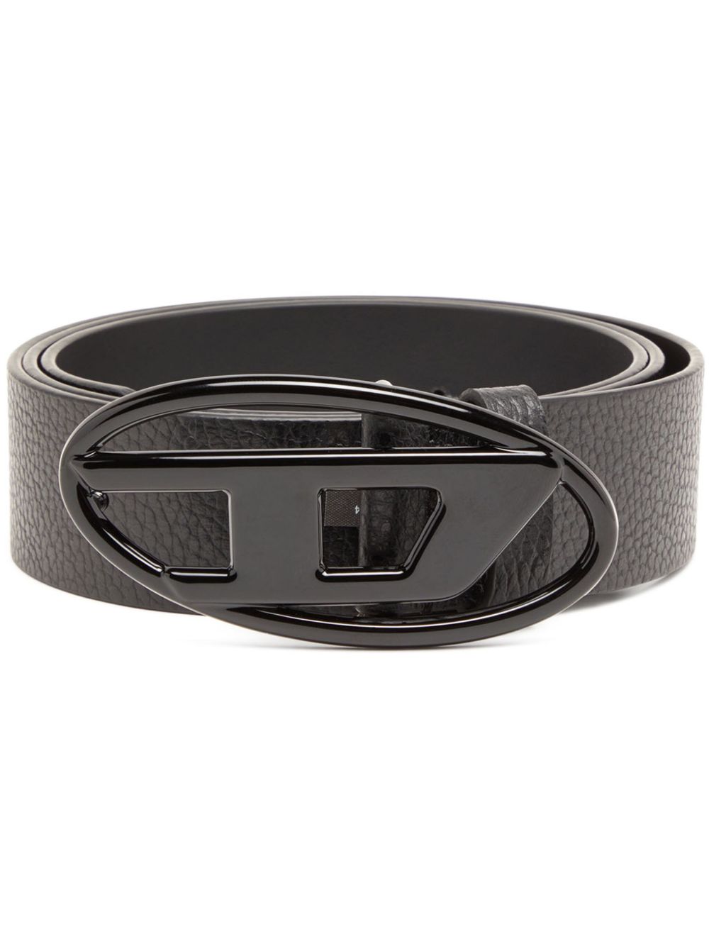 Diesel B-1dr logo扣环腰带 - 黑色
