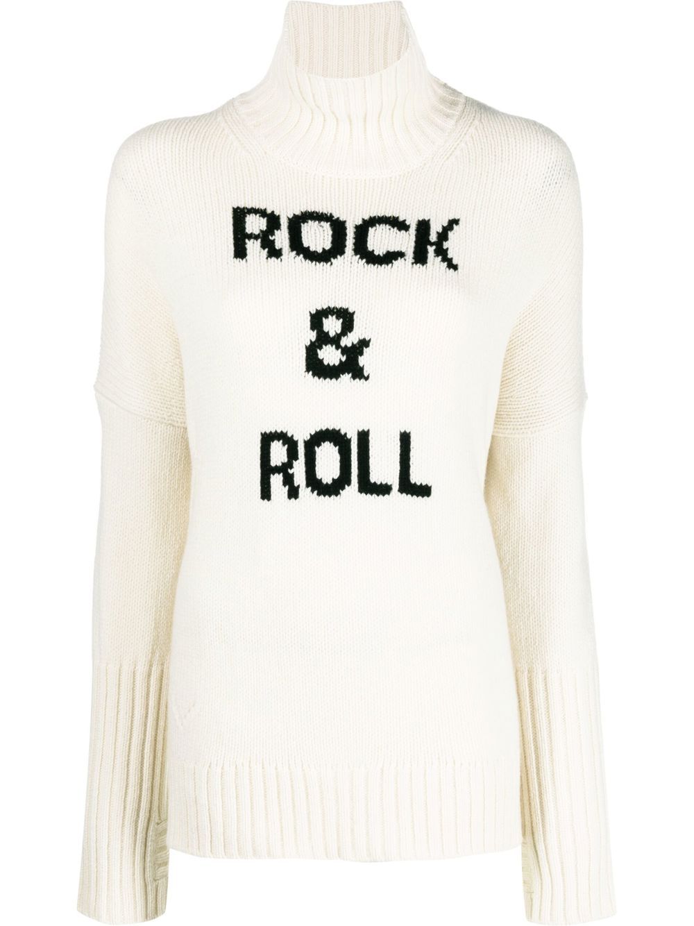 Zadig&Voltaire Rock & Roll 嵌花针织高领毛衣 - 中性色