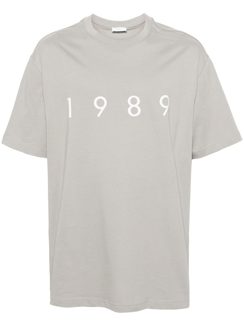 1989 STUDIO logo印花棉T恤 - 灰色