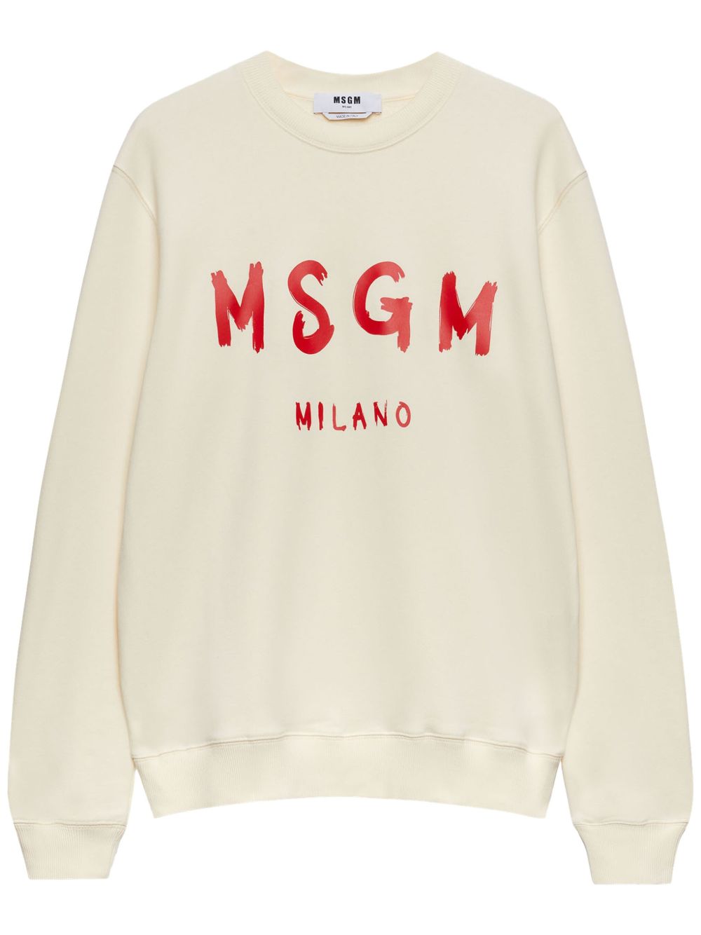 MSGM logo印花棉卫衣 - 中性色
