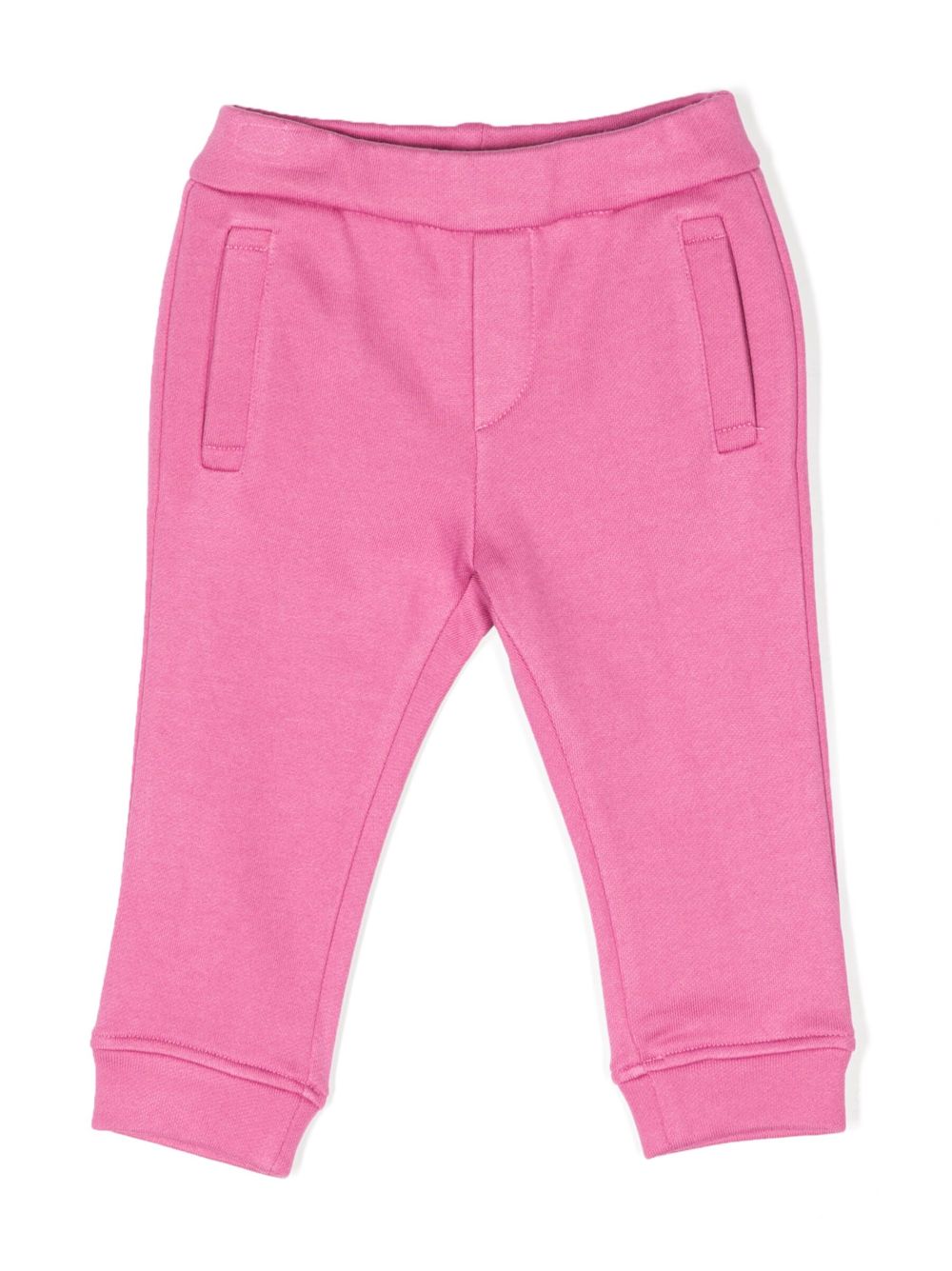 Emporio Armani Kids logo印花锥形运动裤 - 紫色