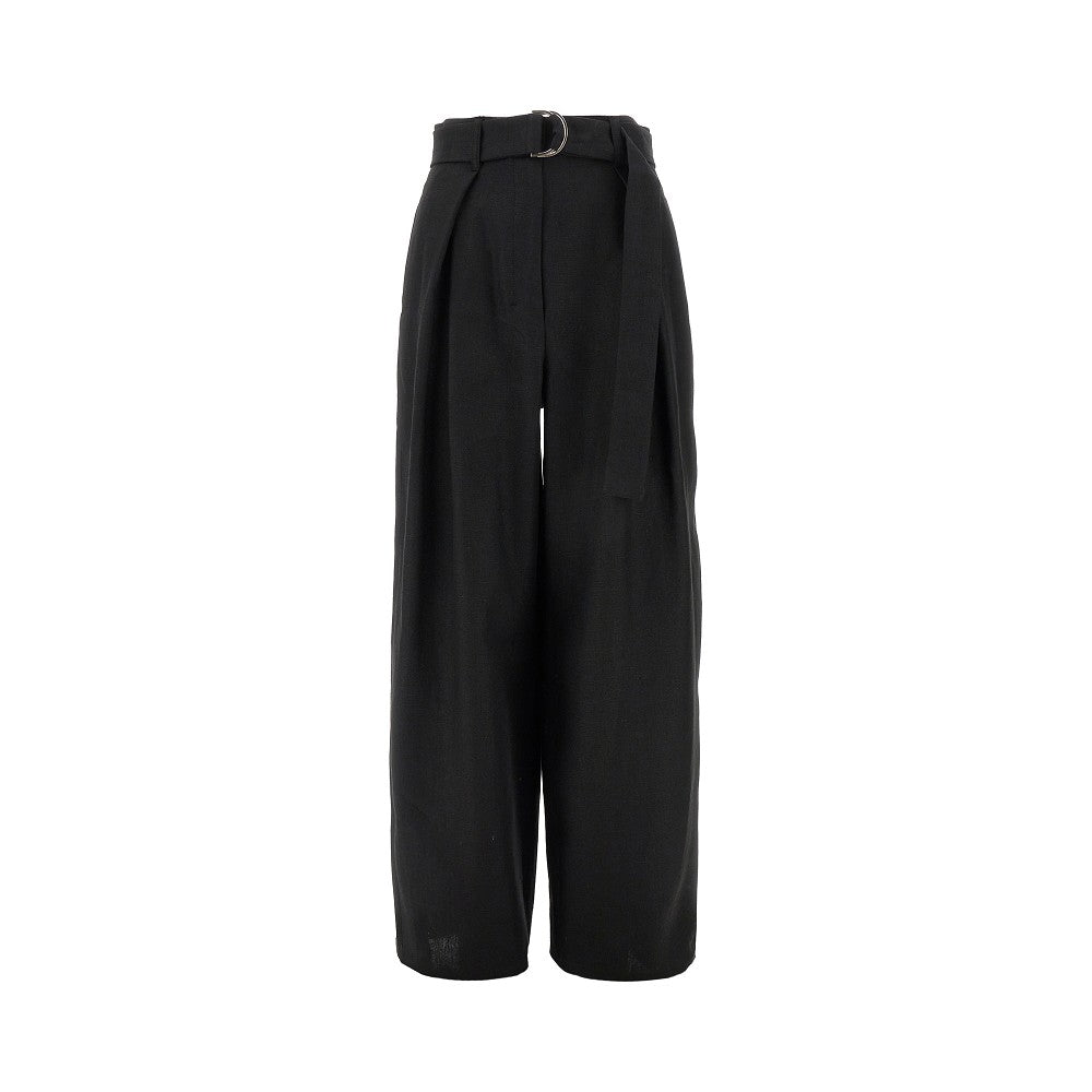 MAX MARA S 女士亚麻褶裥休闲裤