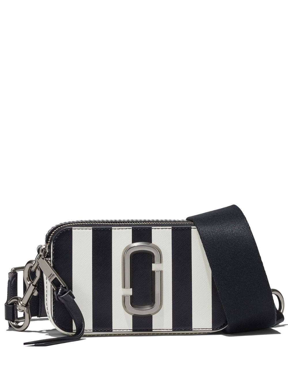 Marc Jacobs The Striped Snapshot 斜挎包 - 黑色
