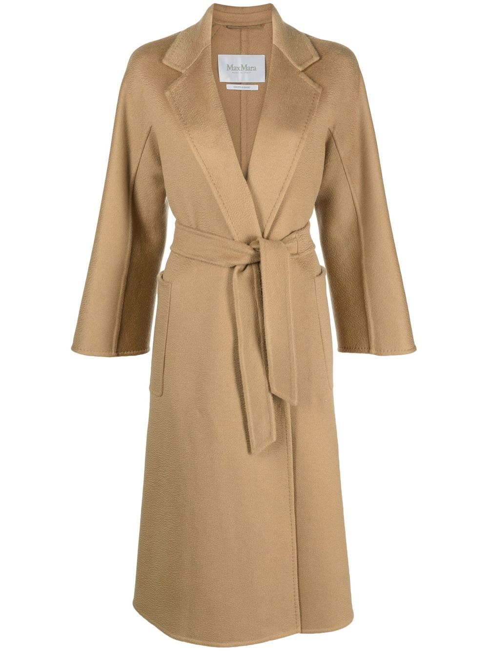Max Mara 束腰羊绒风衣 - 褐色