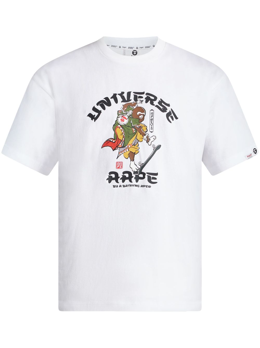 AAPE BY *A BATHING APE® logo印花T恤 - 白色