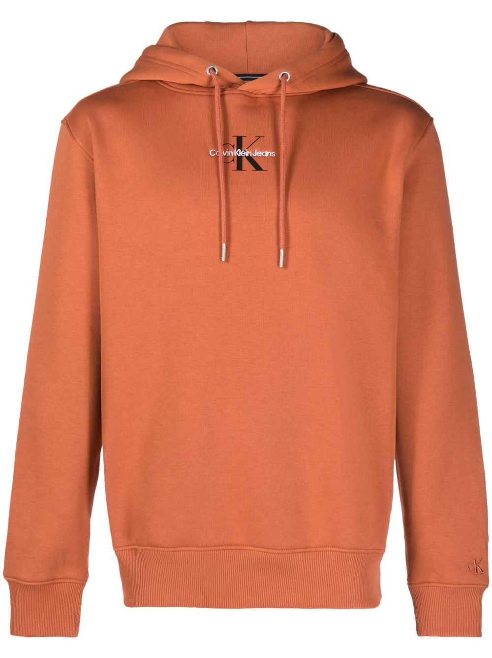 Calvin Klein Jeans Monologo logo印花连帽衫 - 橘色