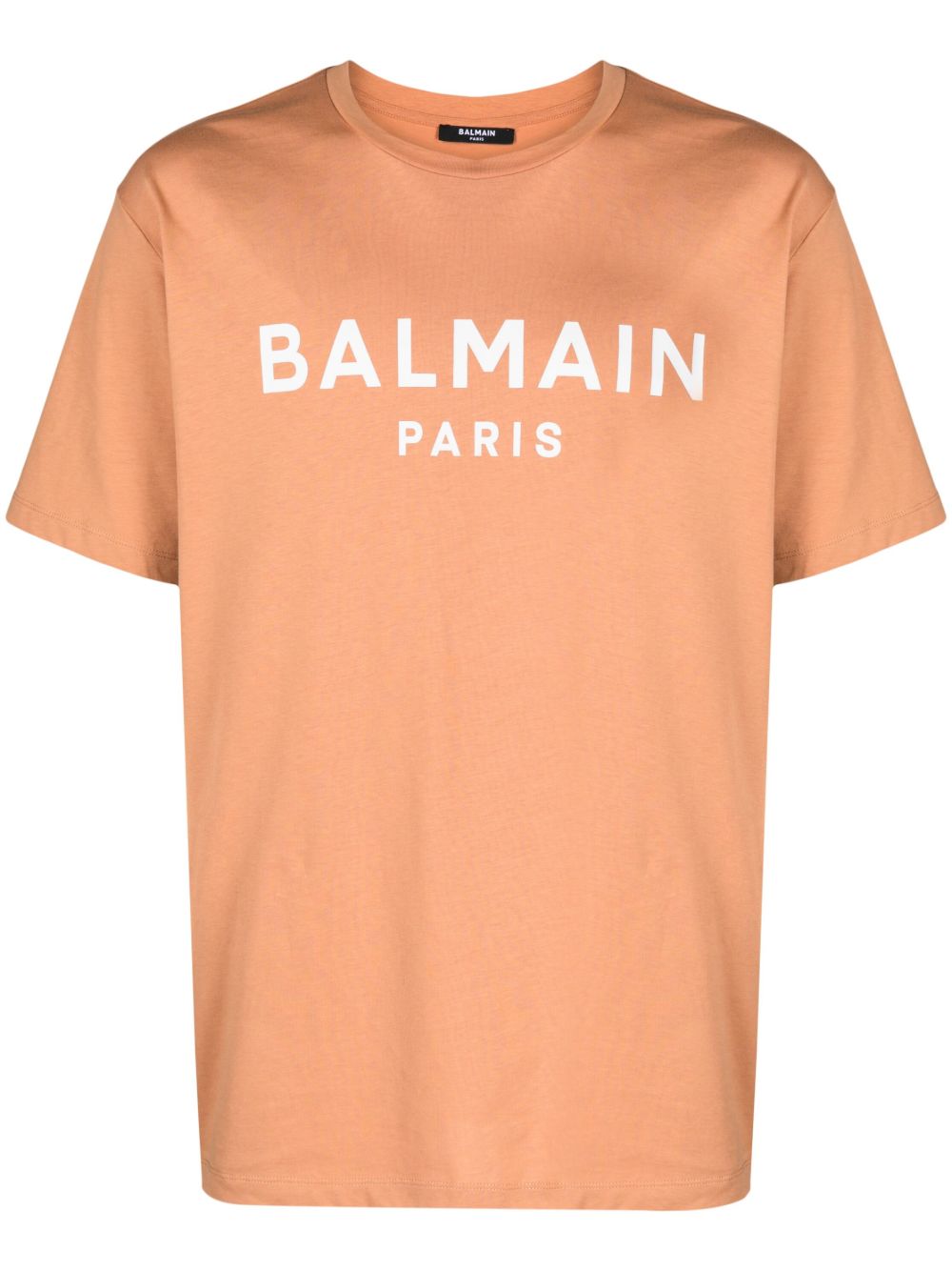 Balmain logo印花棉T恤 - 褐色