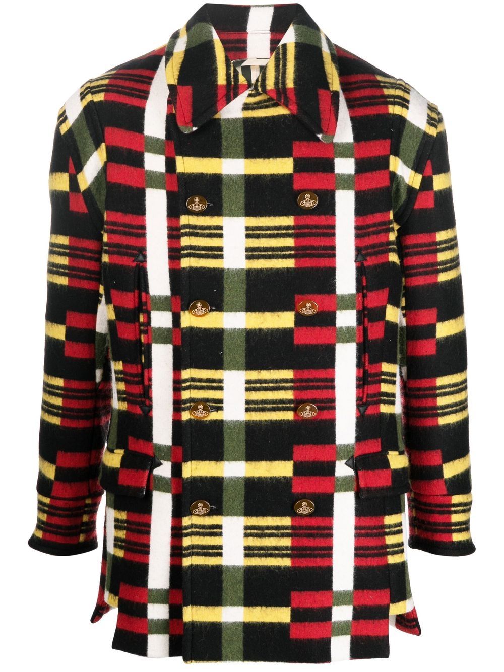 Vivienne Westwood 双排扣格纹夹克 - 黑色