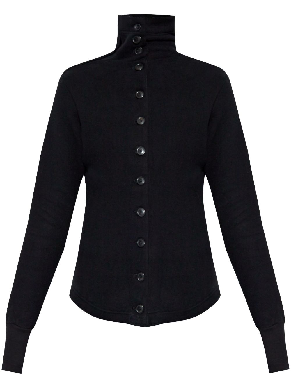 Yohji Yamamoto 高领开衫 - 黑色