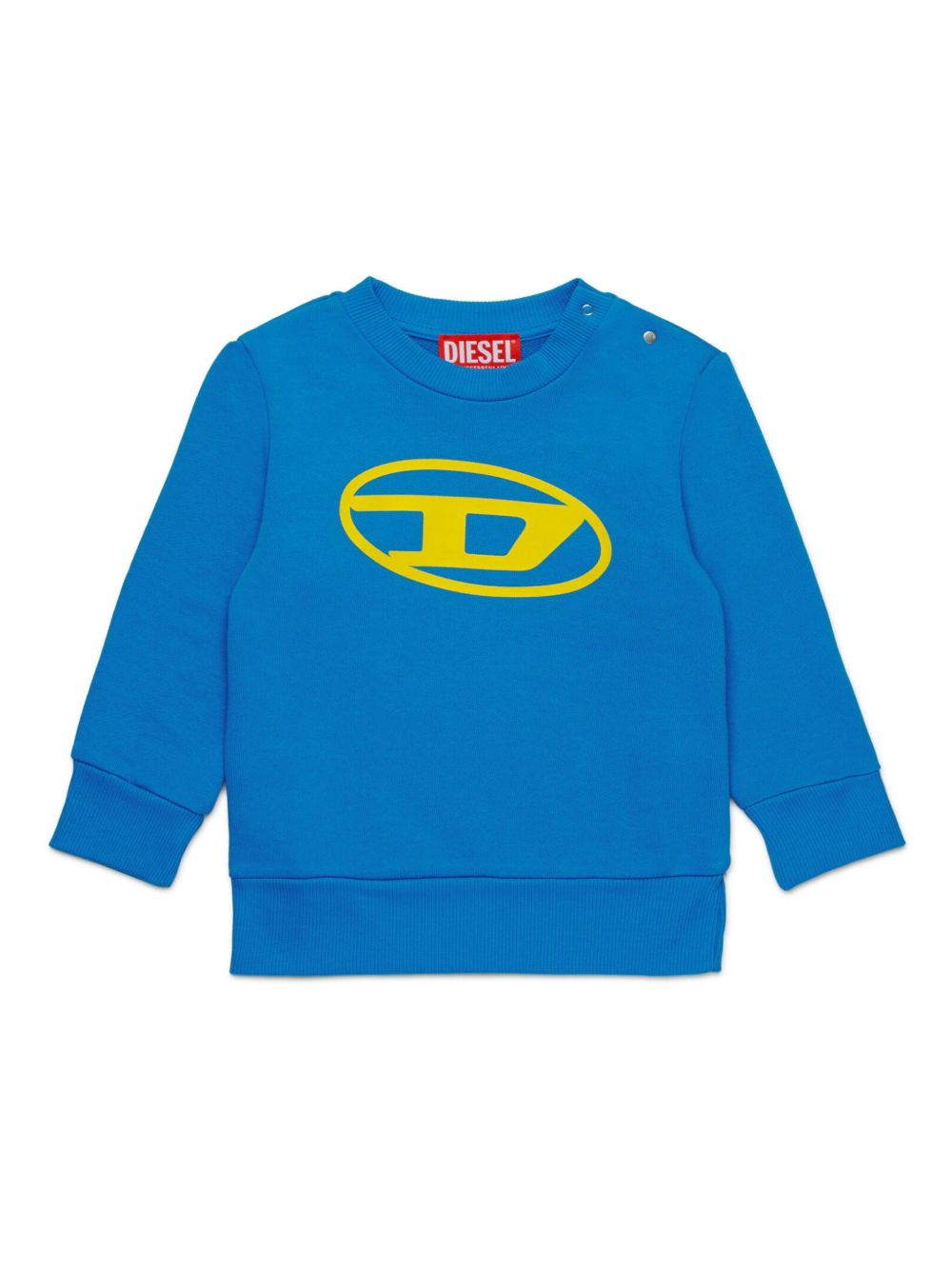 Diesel Kids logo印花棉卫衣 - 蓝色