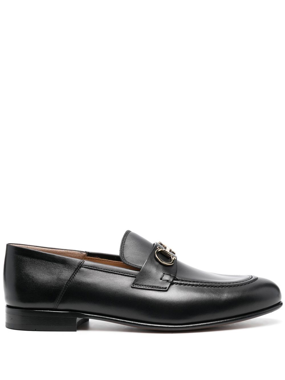 Ferragamo Ottone Gancin i扣环低跟乐福鞋 - 黑色