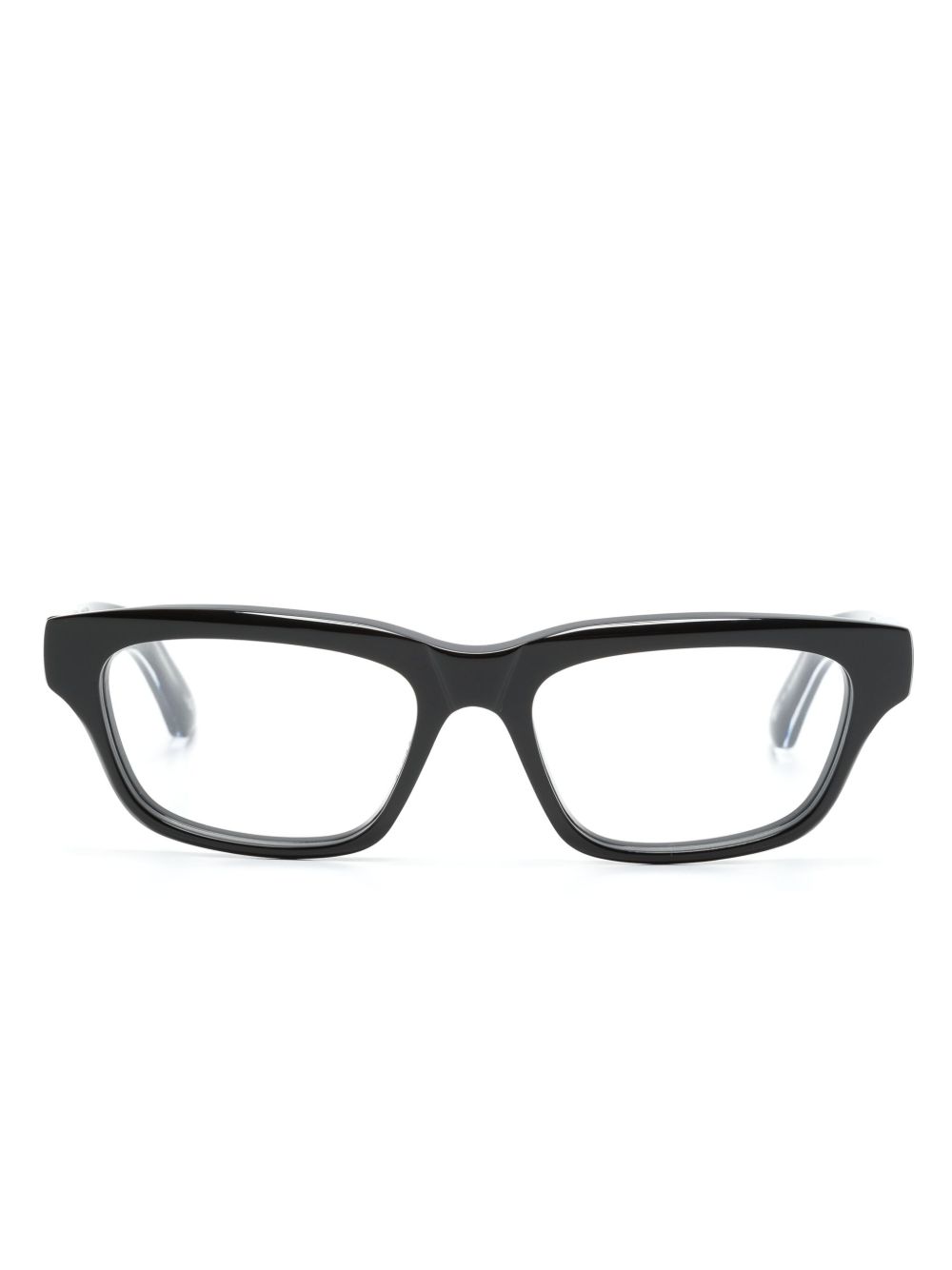 Balenciaga Eyewear logo字母长方形镜框眼镜 - 黑色