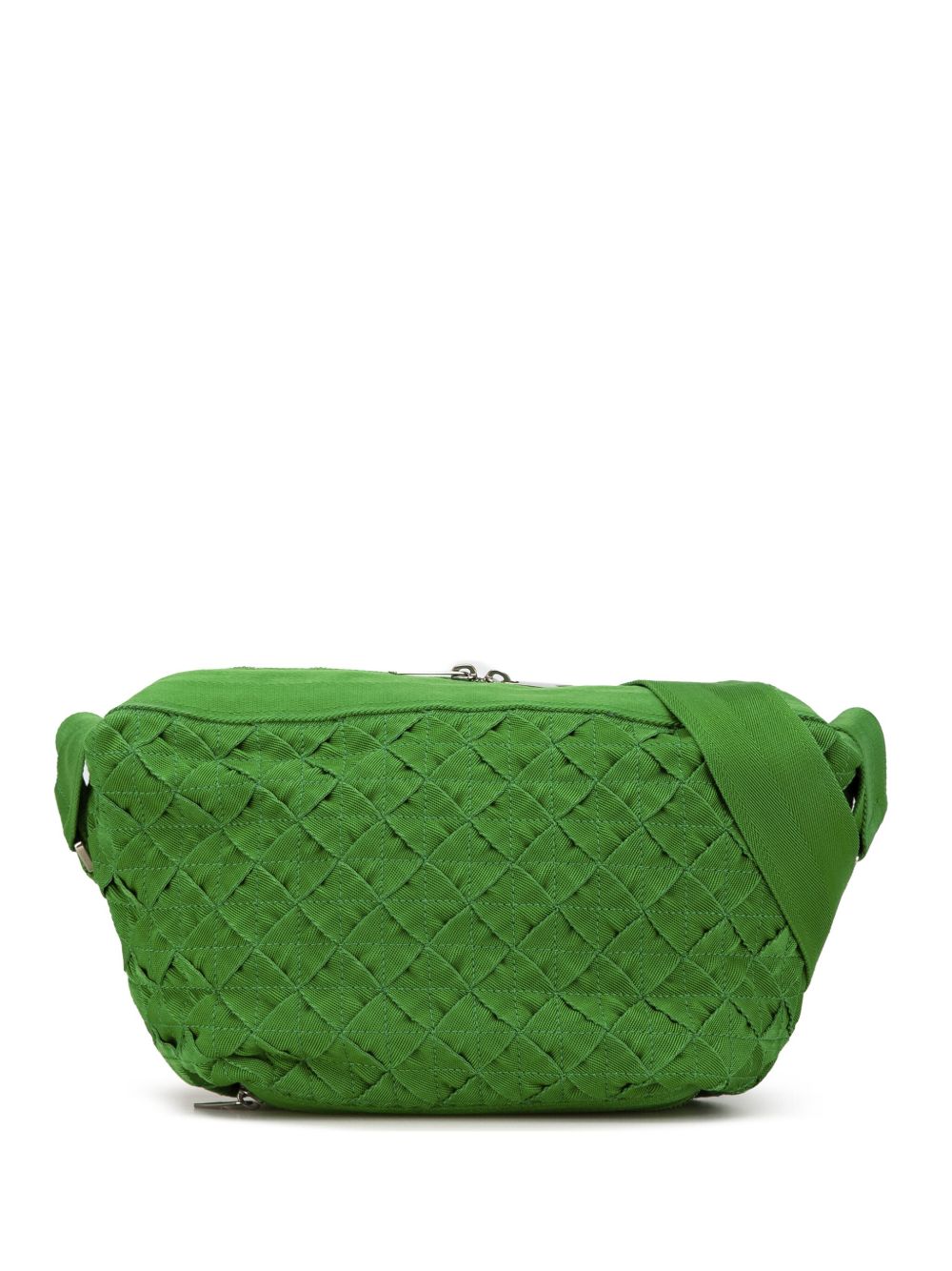Bottega Veneta Pre-Owned Intrecciato Webbing Cassette 帆布斜挎包（2012-2023年典藏款） - 绿色