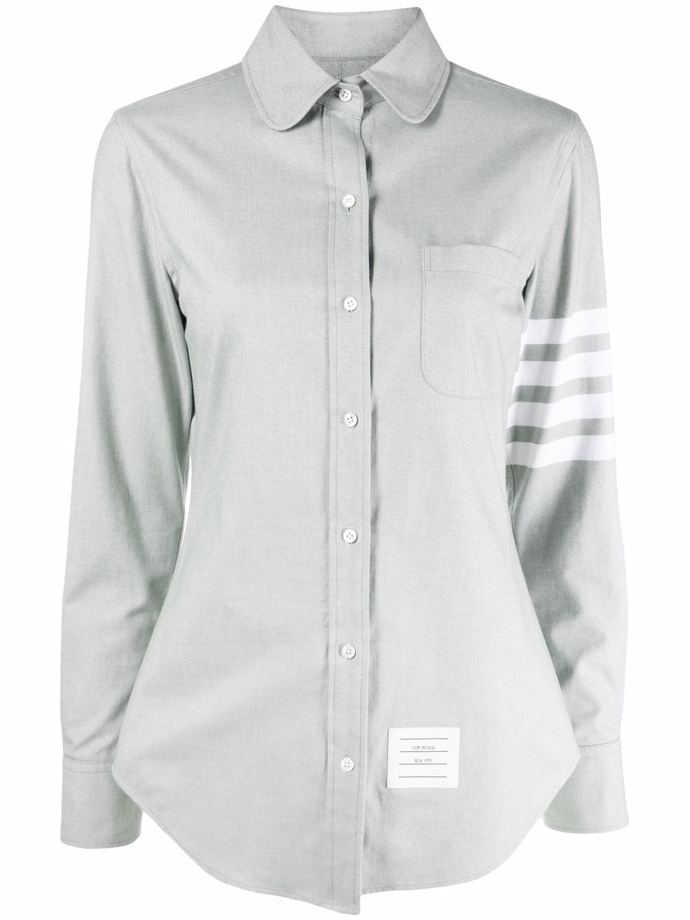 Thom Browne 四条纹长袖衬衫 - 绿色
