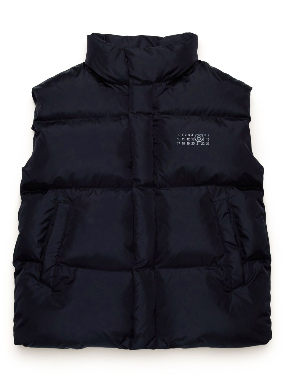 MM6 Maison Margiela Kids 数字印花绗缝马甲 - 黑色