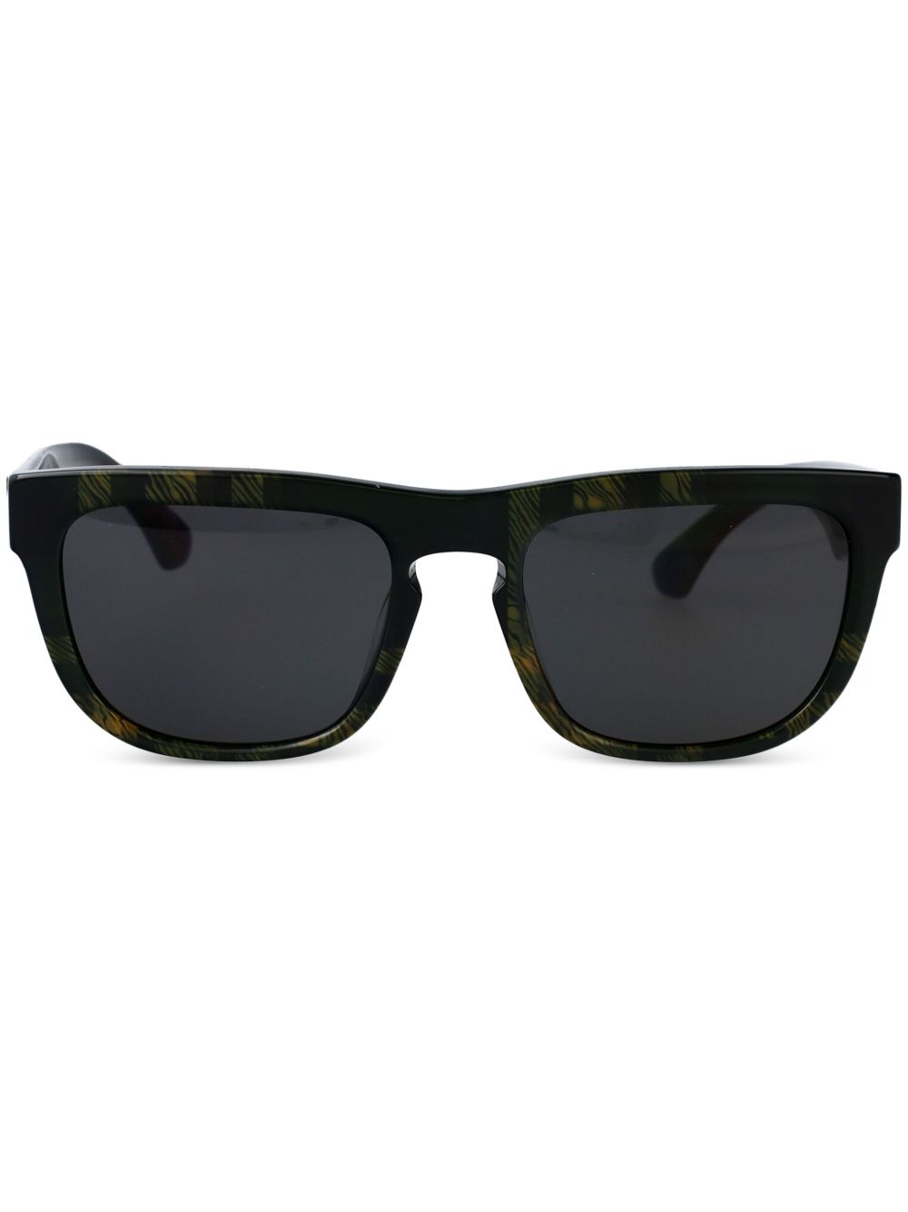 Burberry Eyewear 格纹太阳眼镜 - 绿色