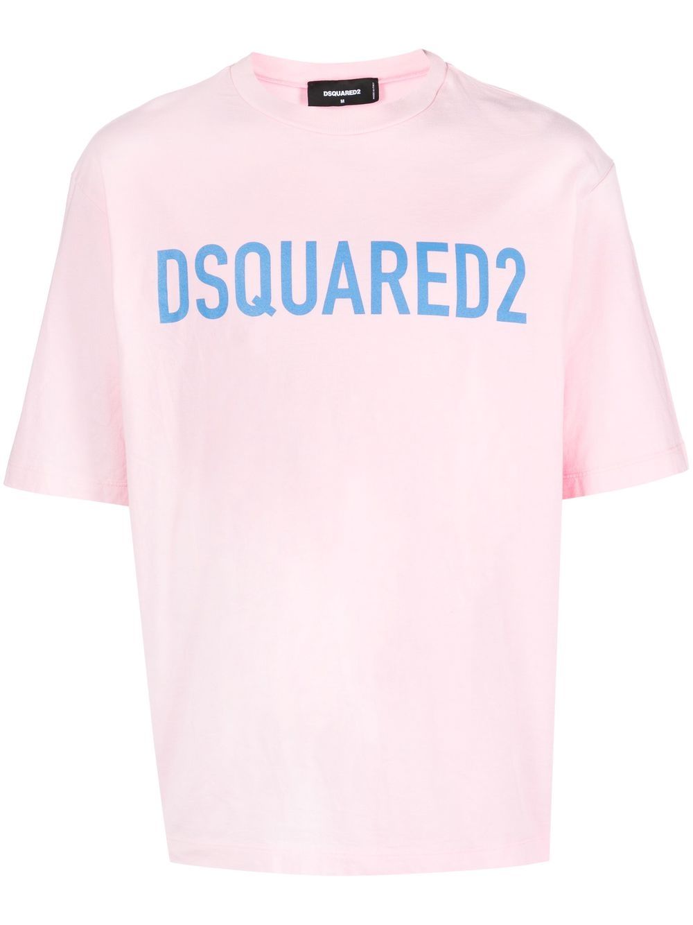 DSQUARED2 logo印花棉T恤 - 粉色