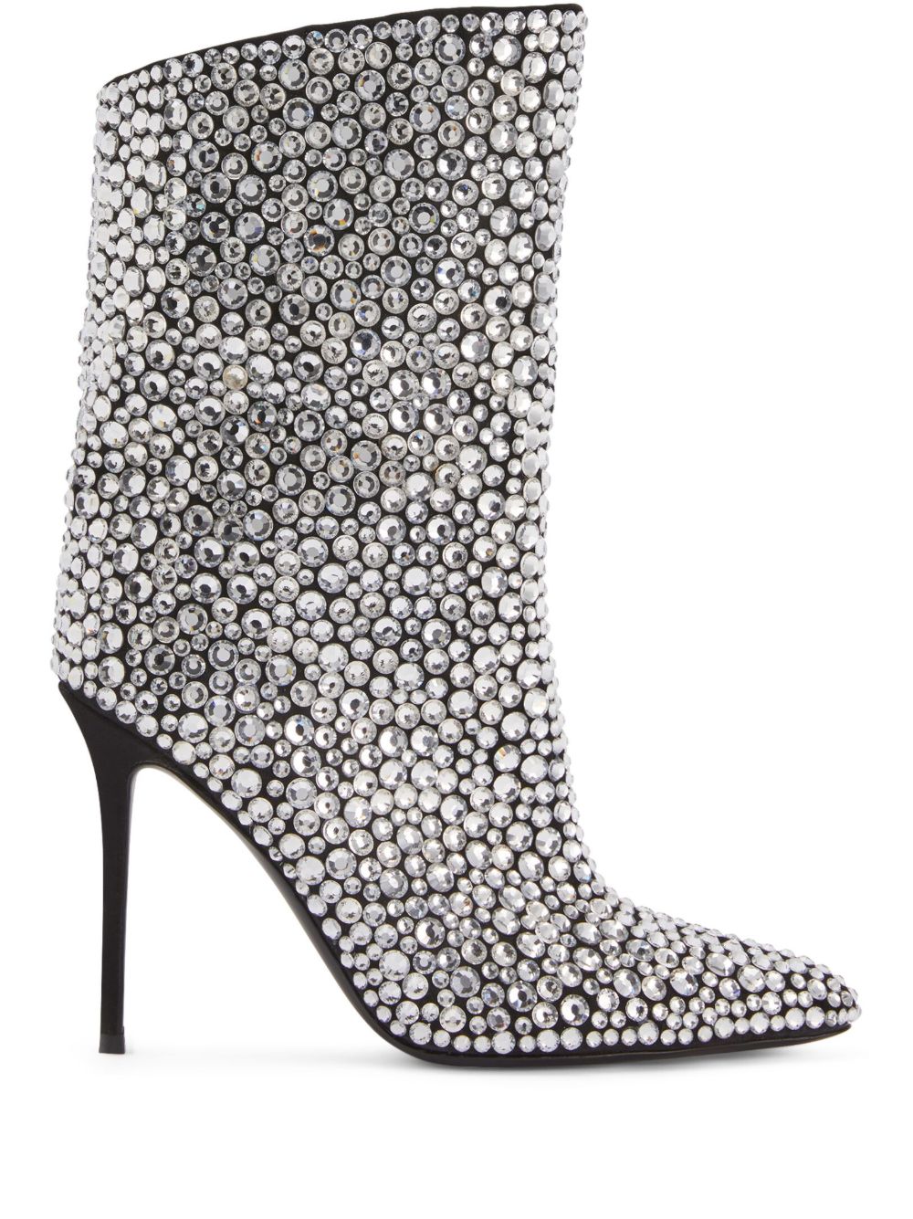 Giuseppe Zanotti Merissa Sparkle 高跟中筒靴 - 银色