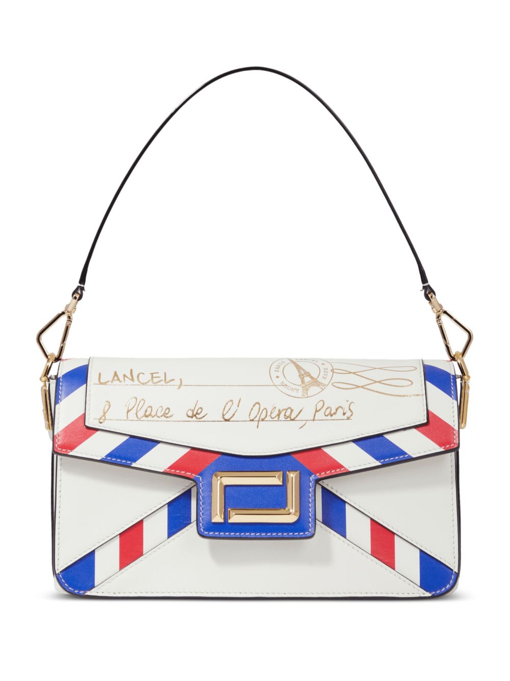Lancel 皮质中号斜挎包 - 白色