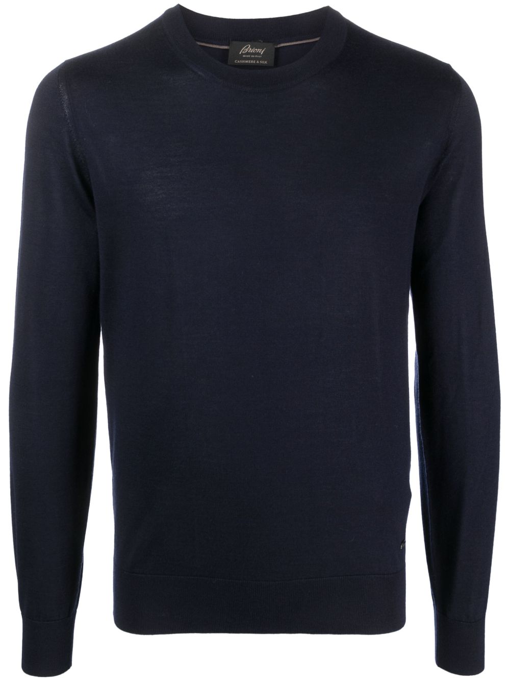 Brioni 密织羊绒混纺毛衣 - 蓝色