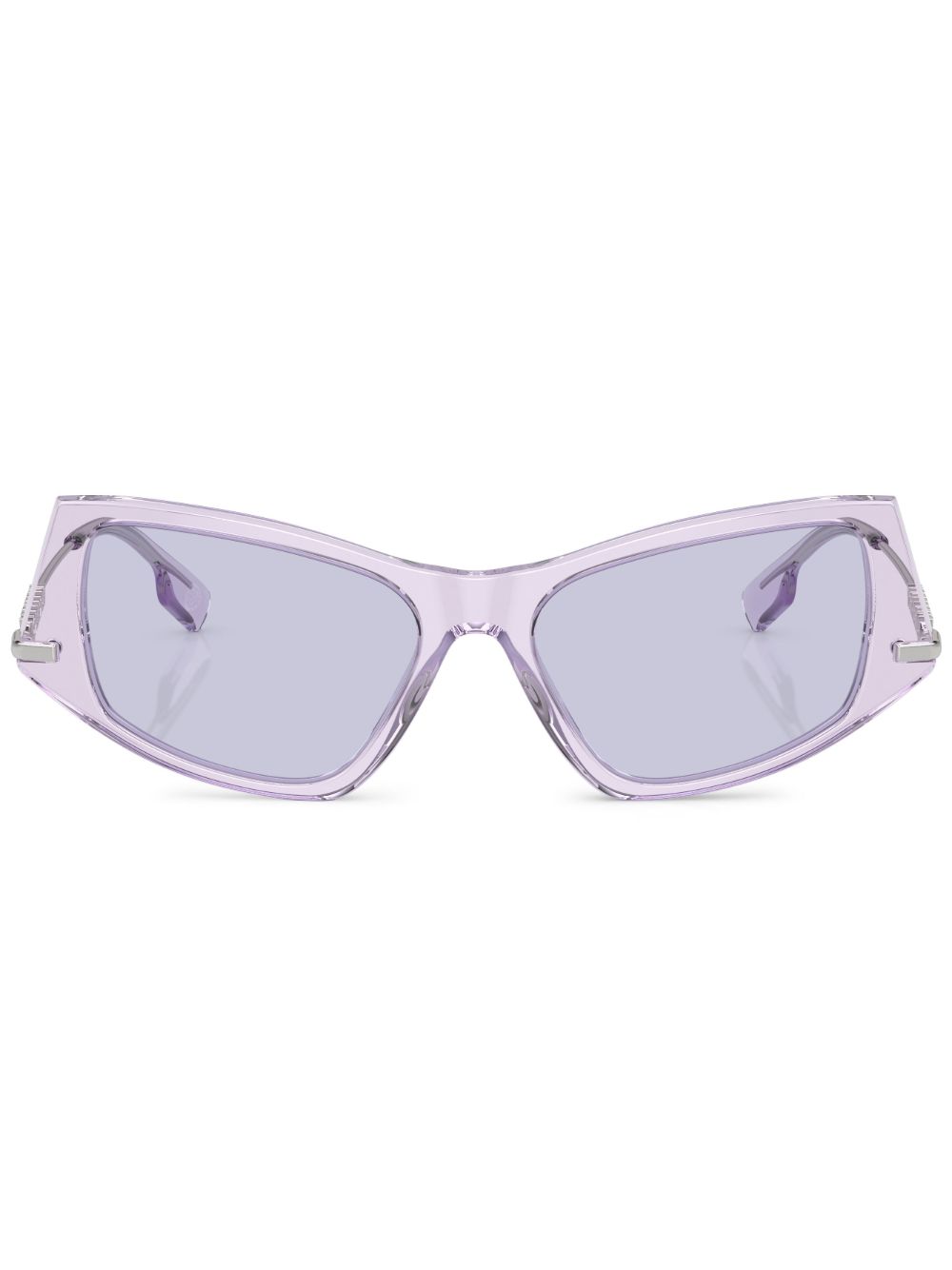 Burberry Eyewear logo标牌猫眼框太阳眼镜 - 紫色