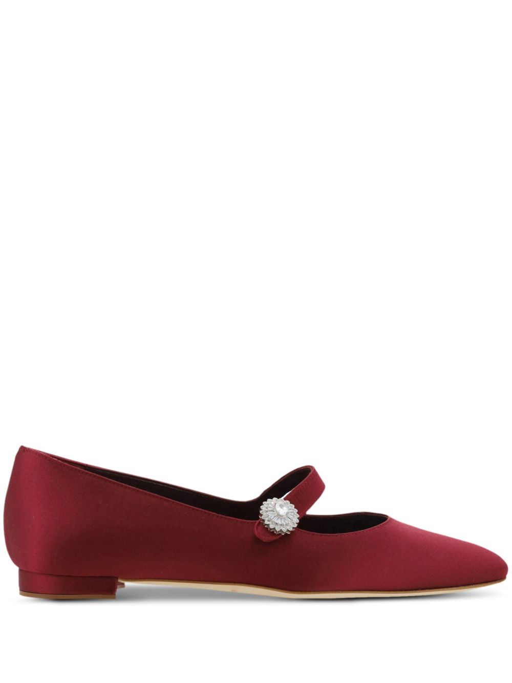 Manolo Blahnik Marijana 芭蕾平底鞋 - 红色