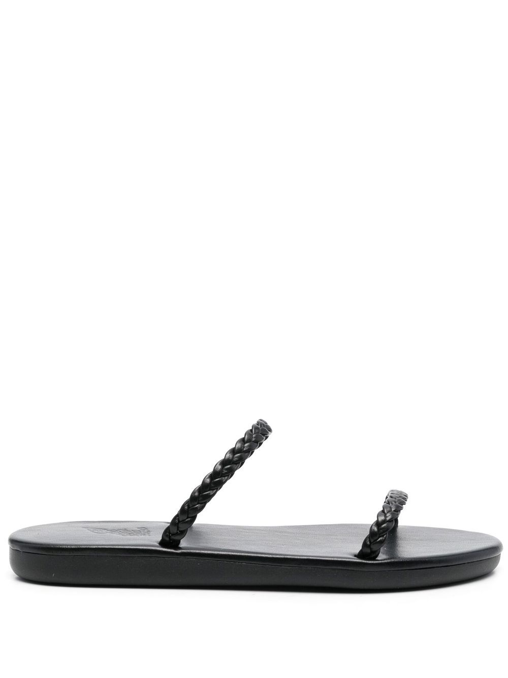 Ancient Greek Sandals Aprilia 麻辫带凉鞋 - 黑色