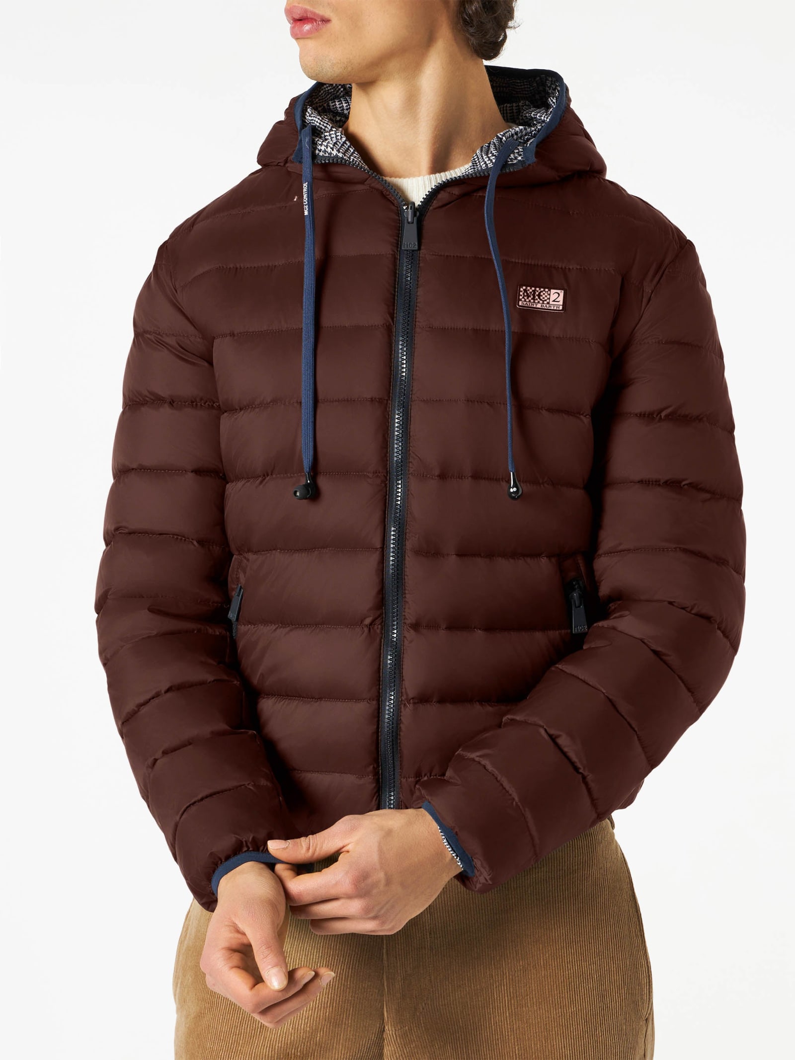 MC2 Saint Barth 男士双面棕色羽绒服 Courchevel