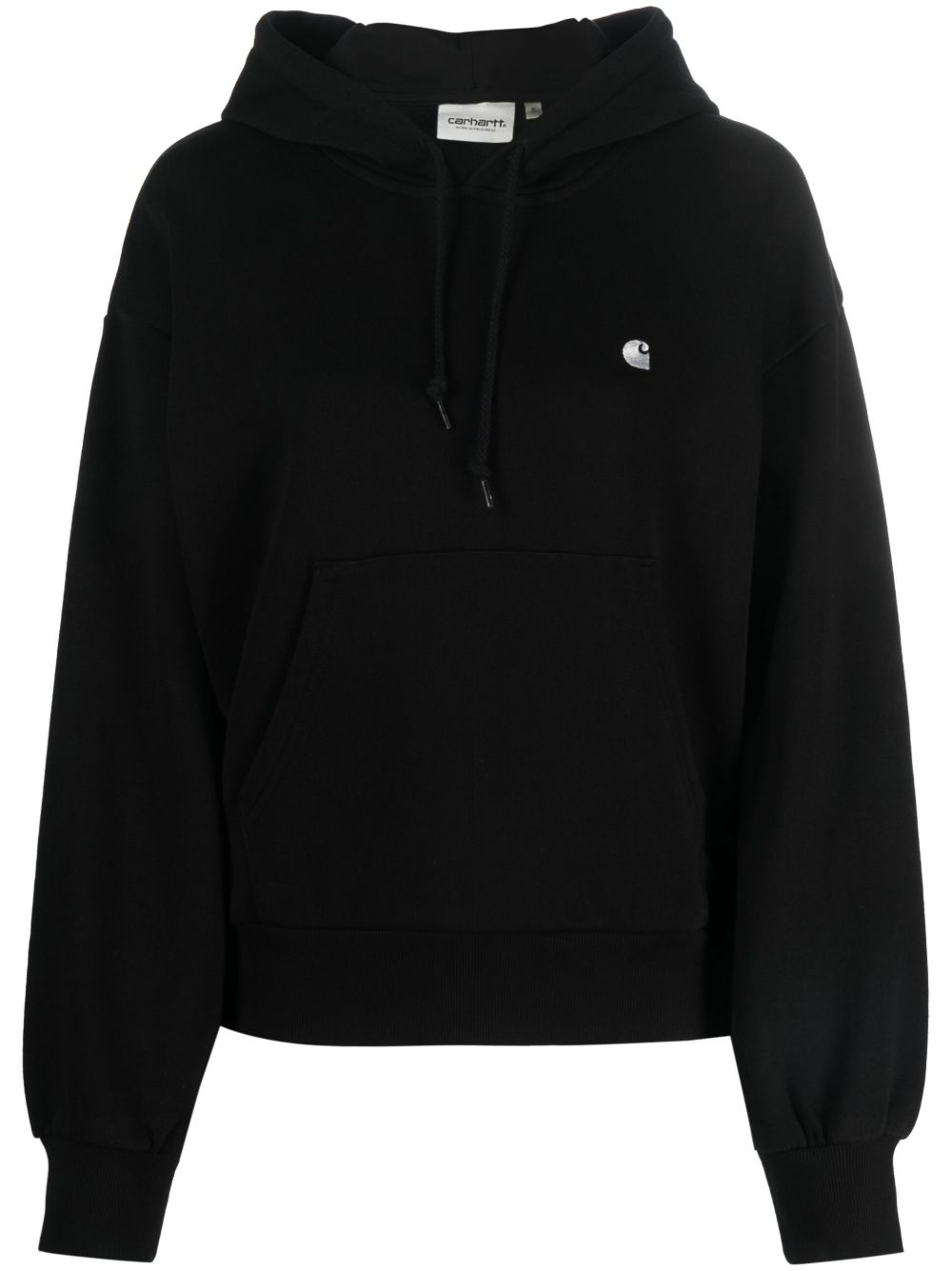 Carhartt WIP logo刺绣超大款连帽衫 - 黑色