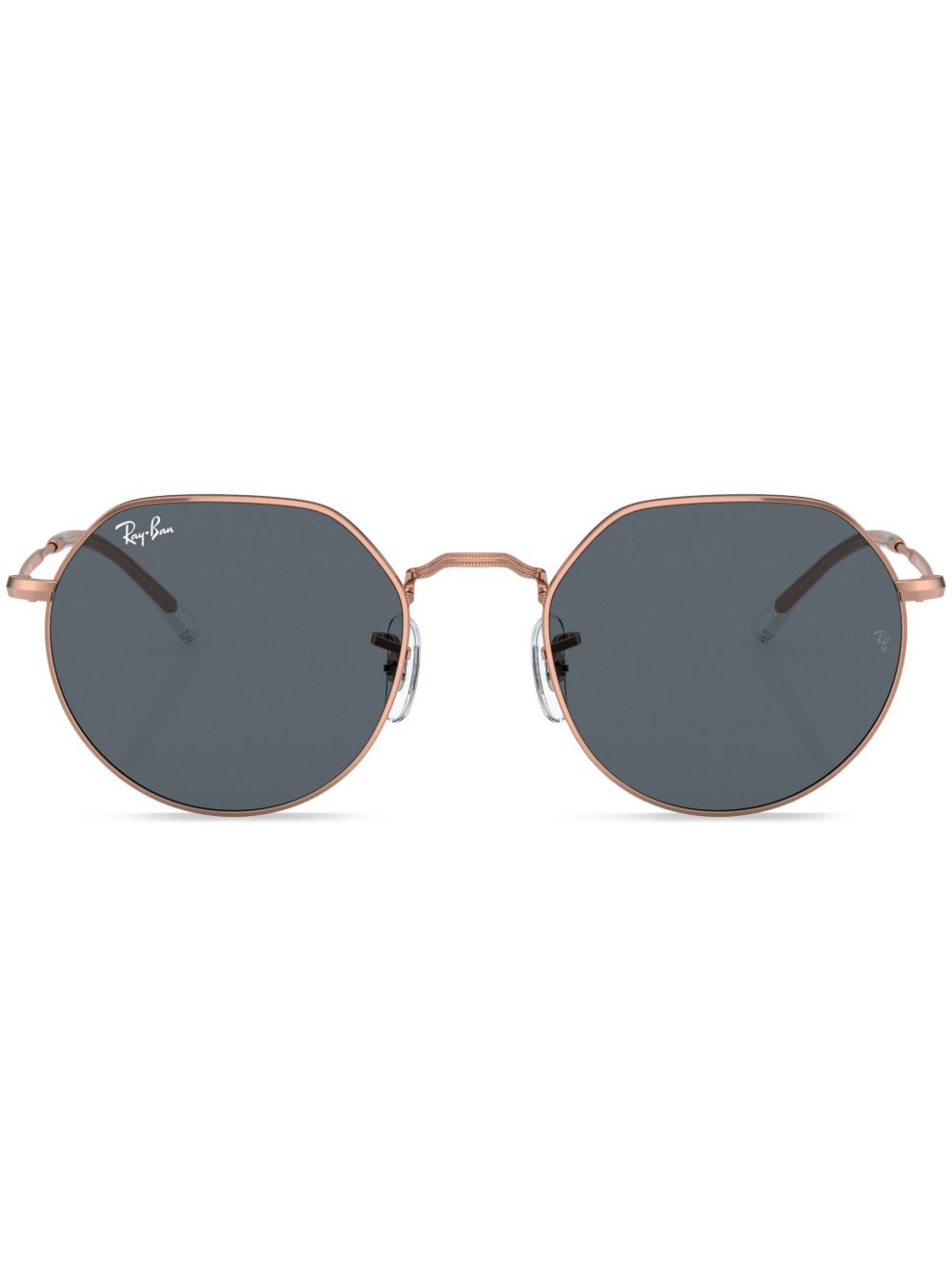 Ray-Ban Jack 圆框太阳眼镜 - 金色