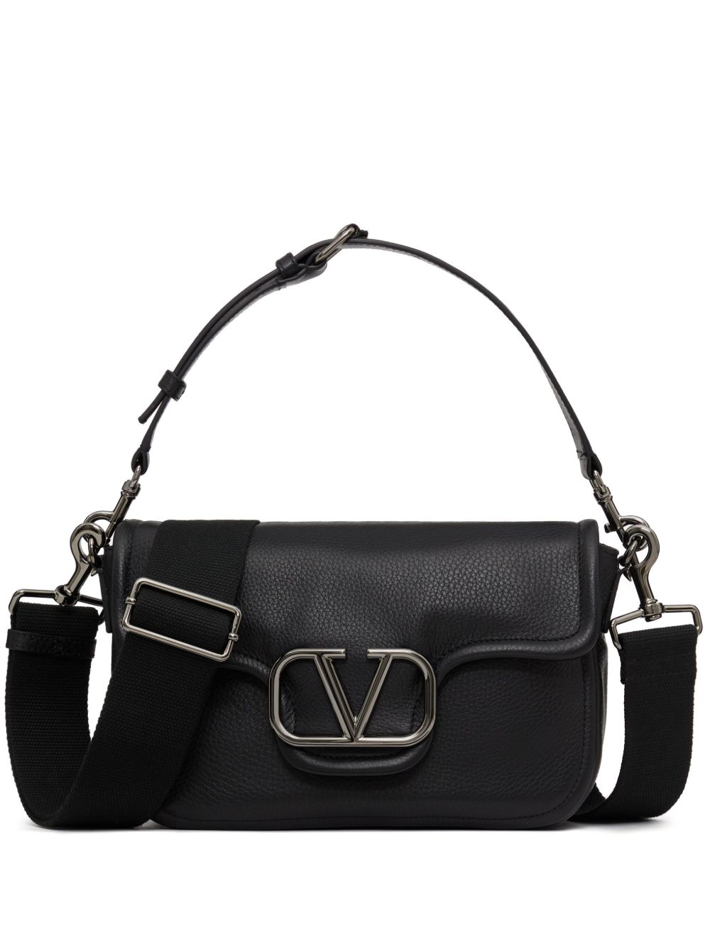 Valentino Garavani Locò 皮质单肩包 - 黑色