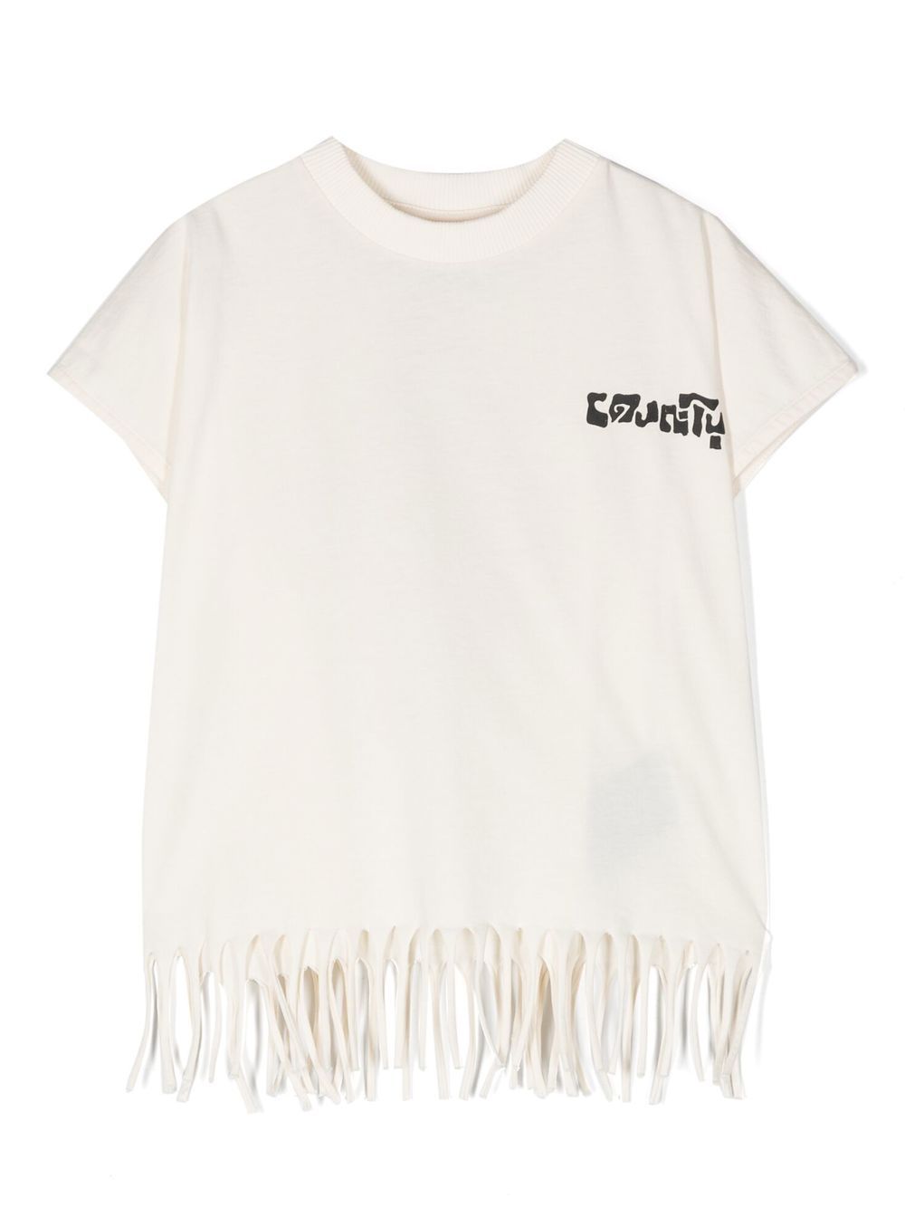Marcelo Burlon County Of Milan Kids Sunset Cross 流苏T恤 - 中性色