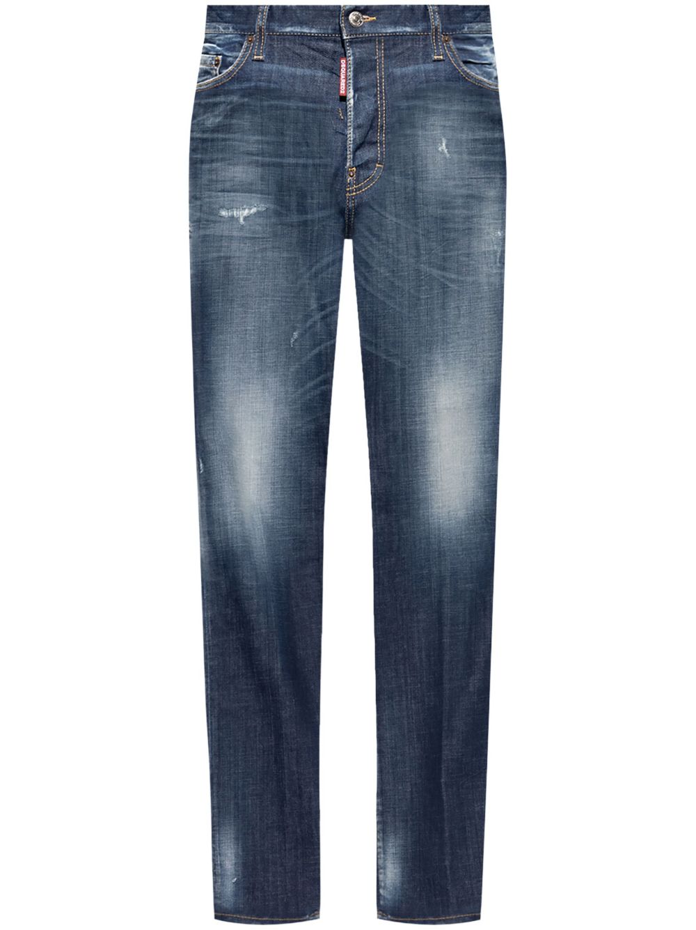 DSQUARED2 低腰仿旧效果牛仔裤 - 蓝色