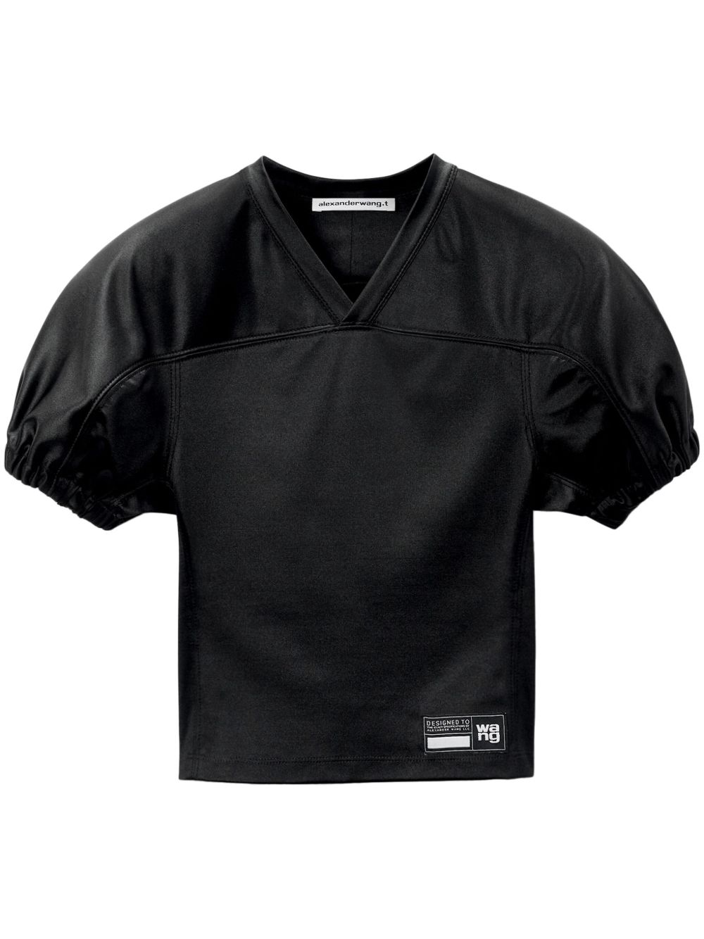 Alexander Wang Football 填充平纹针织T恤 - 黑色