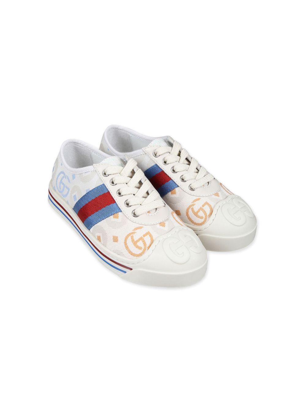 Gucci Kids Double G 运动鞋 - 白色