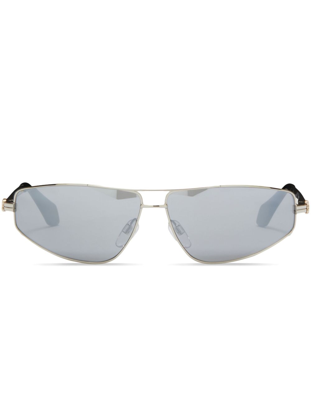 Palm Angels Eyewear Clavey 长方形框太阳眼镜 - 银色
