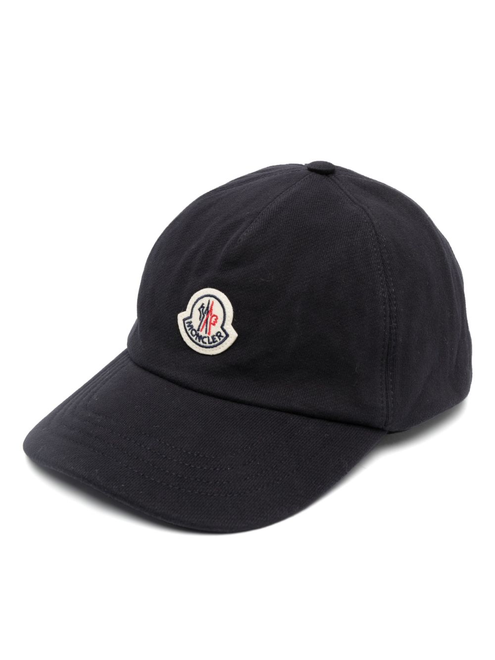 Moncler 标贴棉棒球帽 - 蓝色