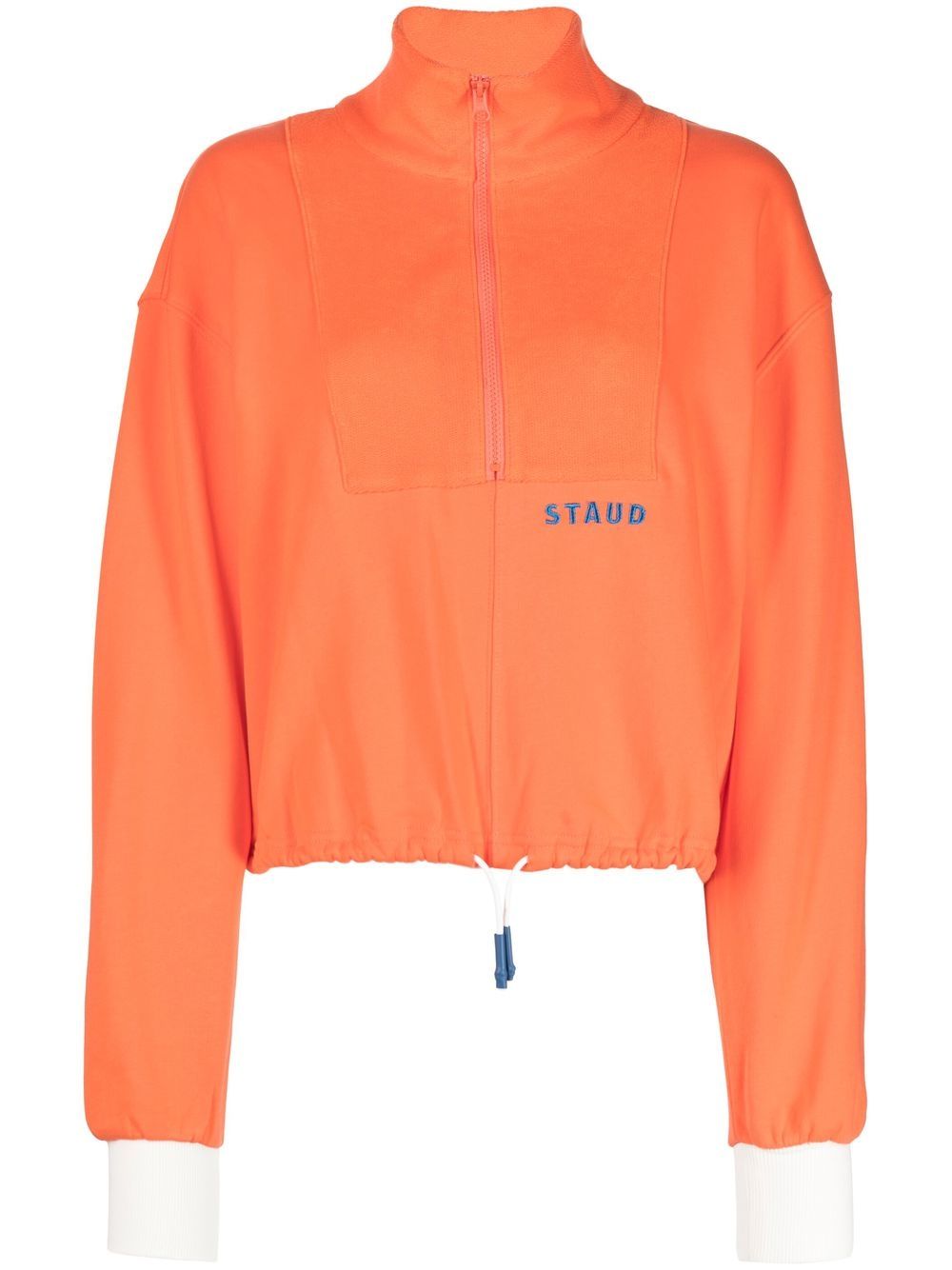 STAUD logo刺绣卫衣 - 橘色