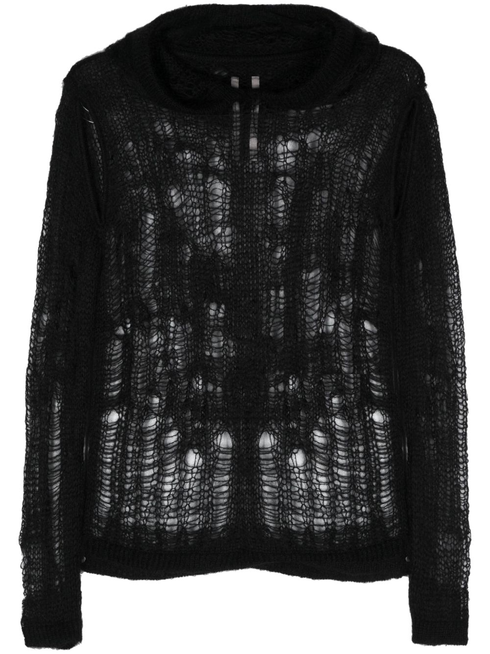 Rick Owens Spider 连帽衫 - 黑色